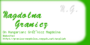 magdolna granicz business card